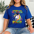 Magical Cute Unicorn Kindergarten Graduation First Grade Ready Girls Party T-Shirt