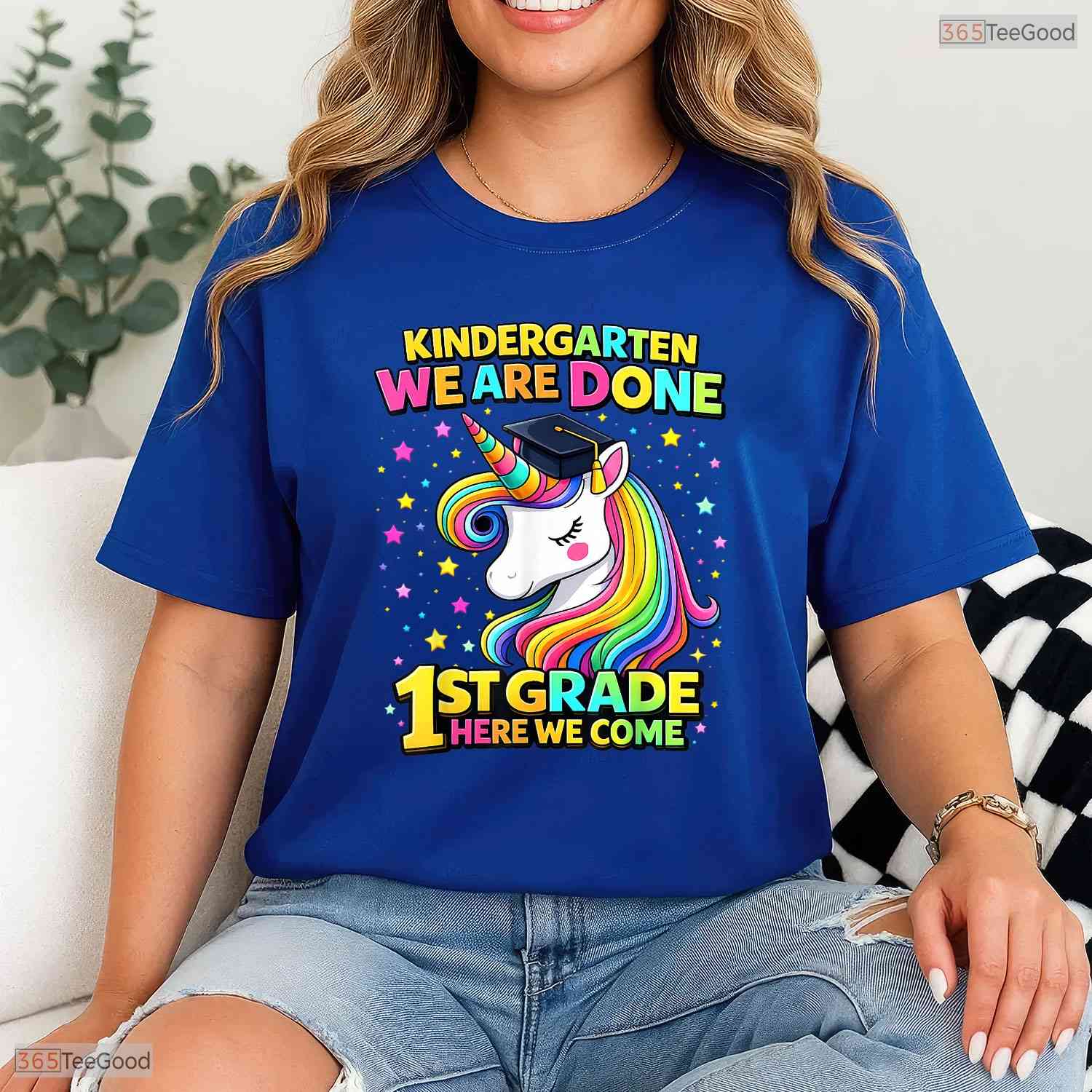 Magical Cute Unicorn Kindergarten Graduation First Grade Ready Girls Party T-Shirt