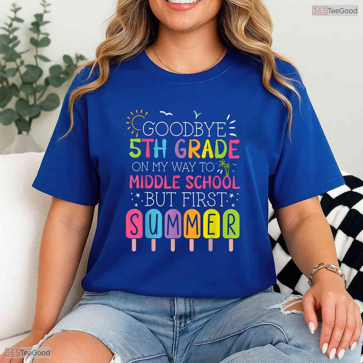 Awesome Goodbye 5th Grade Graduation To Middle School First Summer Break T-Shirt