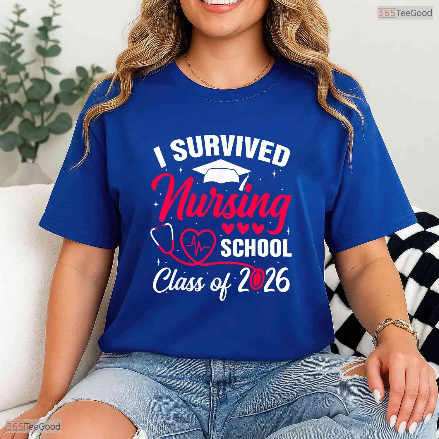 Funny I Survived Nursing School Class Of 2026 Nurse School Grad RN Party T-Shirt