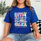 Retro Groovy In My Last Day Of School Era Second Grade Graduation Kids T-Shirt
