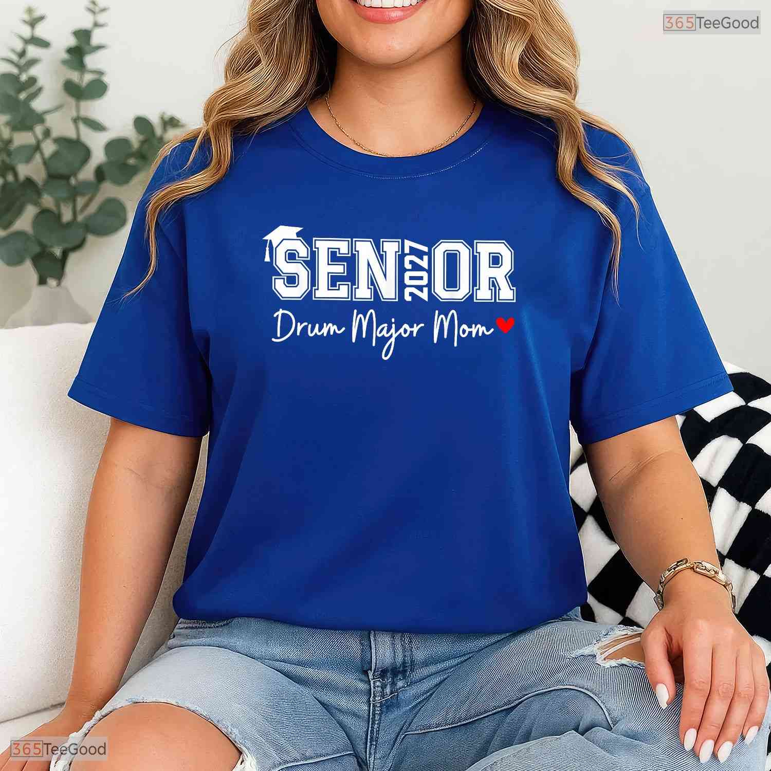 Proud Senior 2027 Drum Major Mom 2027 Marching Band Graduation Family T-Shirt