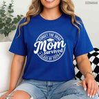 Hilarious Forget The Grad Mom Survived Class Of 2026 Senior Party Women T-Shirt