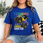 Epic I Crushed Kindergarten Big Truck Graduation Gift Boys Celebration Party T-Shirt