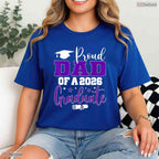 Proud Dad Of A Class Of 2026 Graduate High School Senior Matching Family T-Shirt