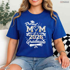 Proud Mom Of A 2026 Graduate High School Senior Matching Family Graduation T-Shirt