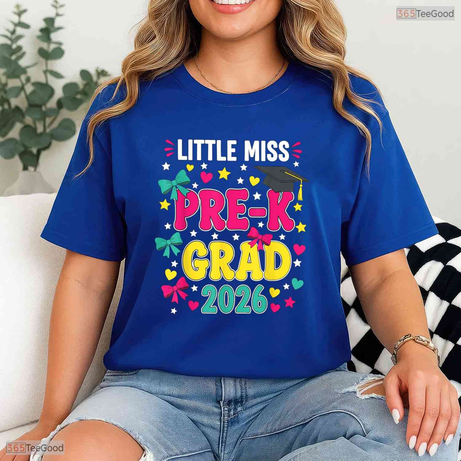Little Miss Pre-K Grad 2026 Cute Preschool Graduation Apparel For Kids Girls Shirt