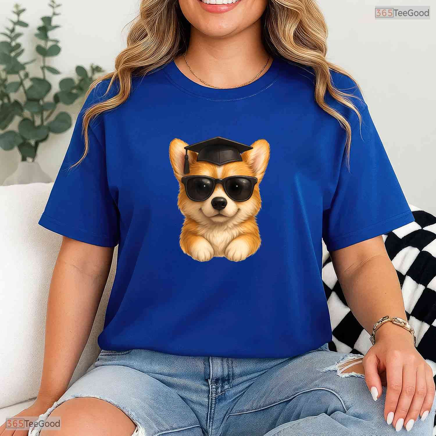 Kawaii Corgi Graduate Cute Dog Lover High School College Graduation T-Shirt