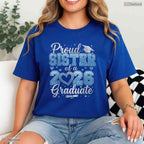Proud Sister Of A Class Of 2026 Graduate Matching Siblings Graduation Shirt