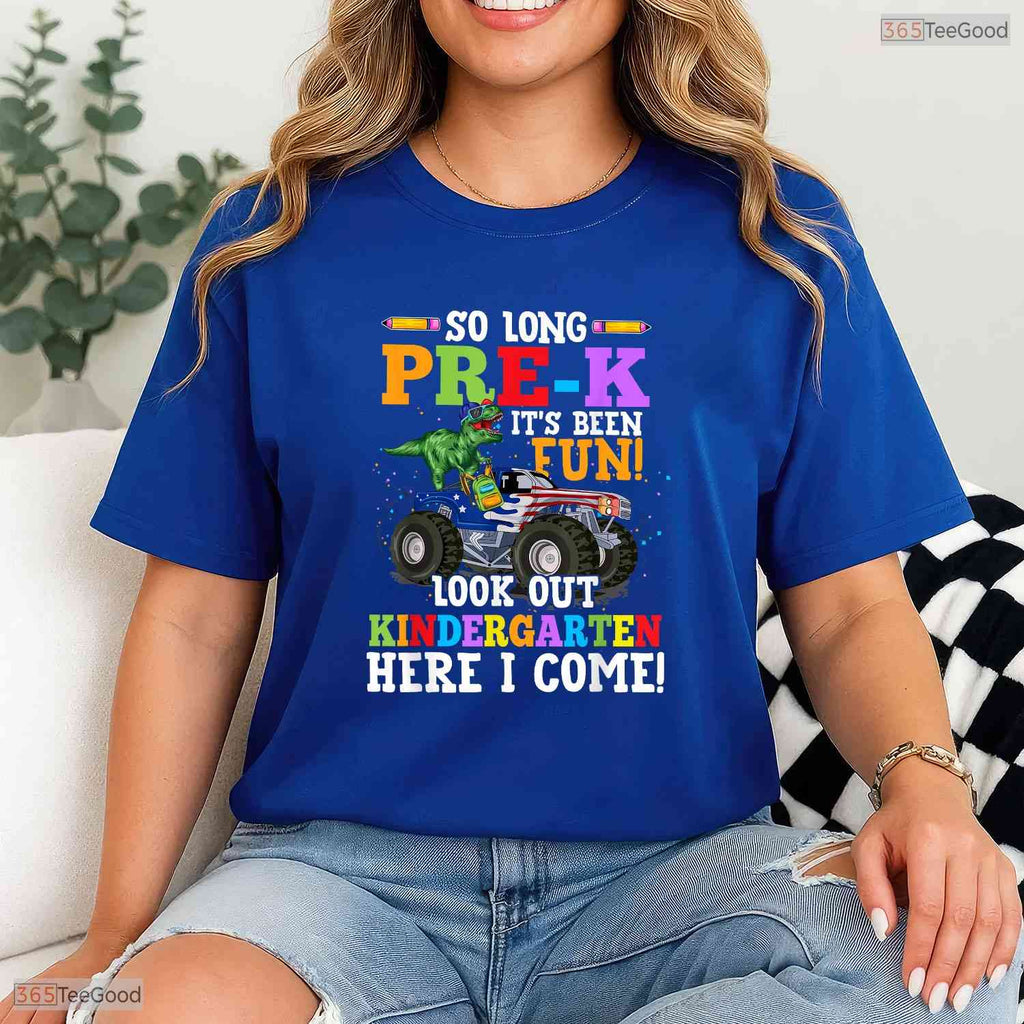 So Long Pre-K Its Been Fun Look Out Kindergarten Here I Come Graduation T-Shirt