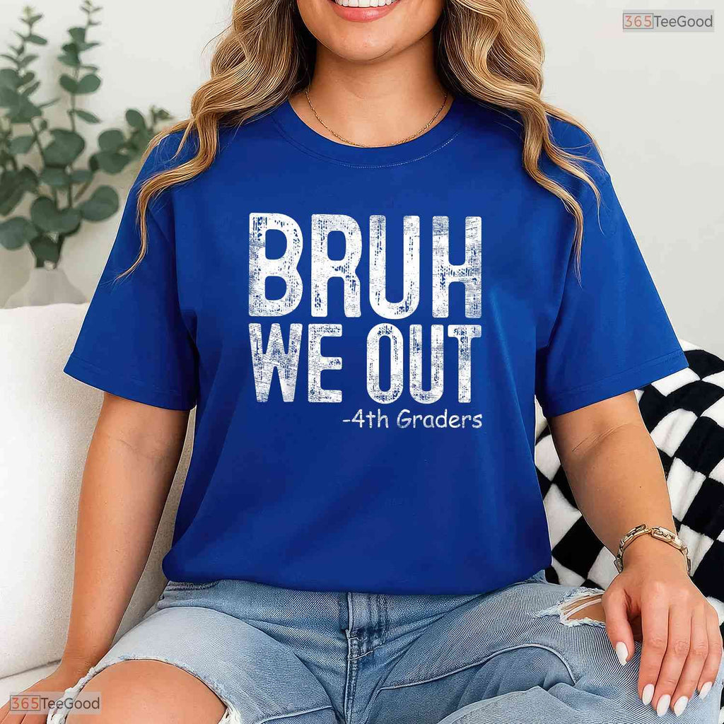 Bruh We Out 4th Graders Fourth Grade Graduation Class Of 2026 Youth T-Shirt