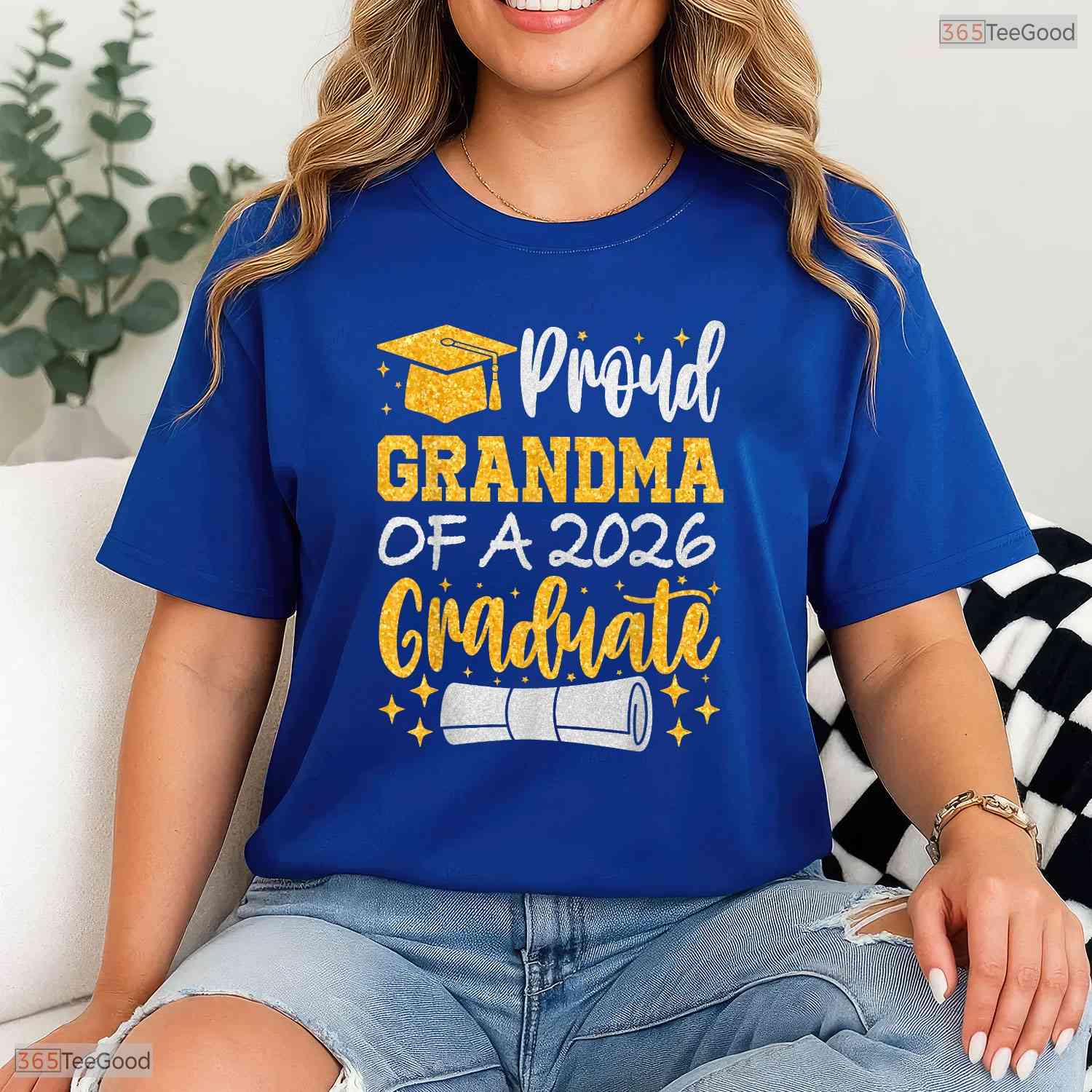 Blessed Proud Grandma Of A 2026 Graduate Class of 2026 Graduation Day T-Shirt