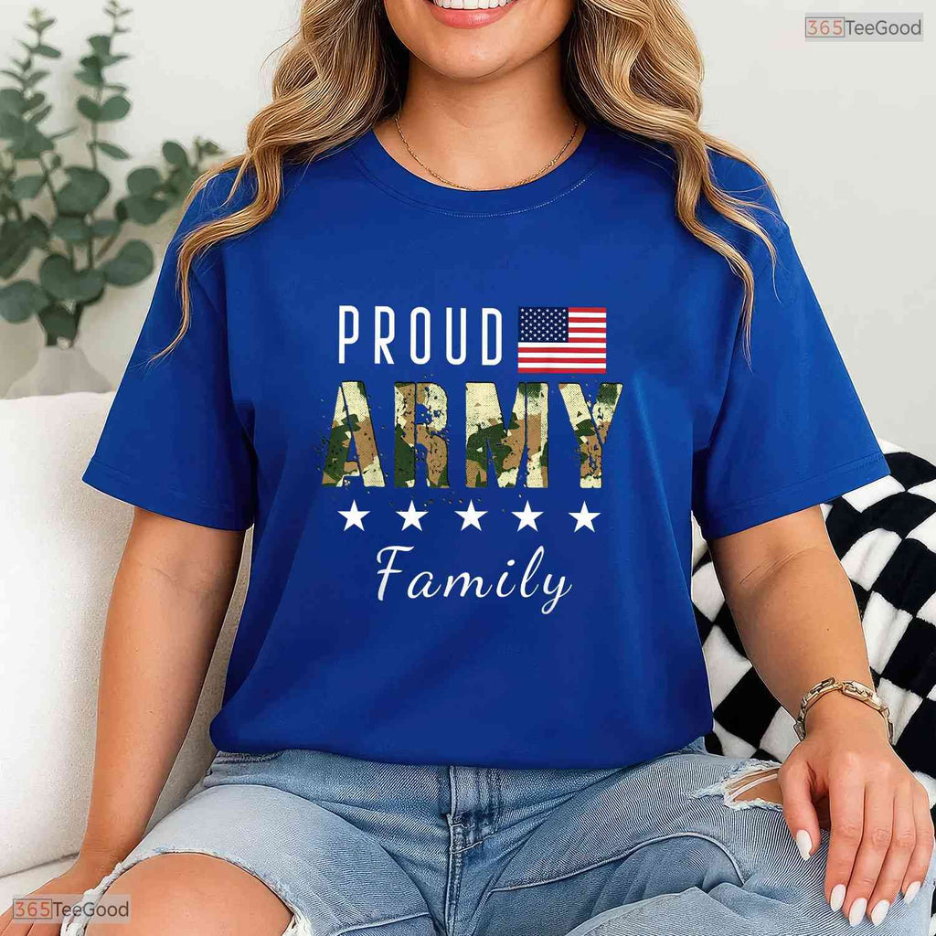 Proud Military Family Army Graduation Ceremony Mom Dad Brother Sister Shirt