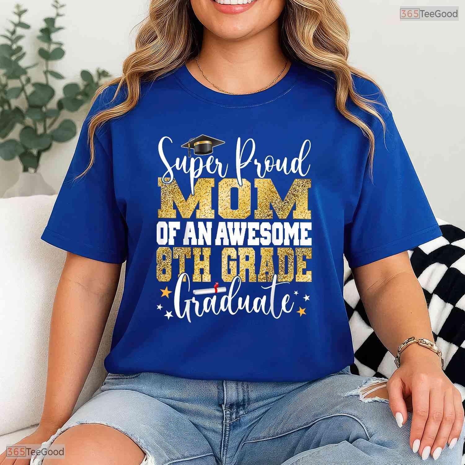 Super Proud Mom Of An Awesome 8th Grade Graduate 2026 Middle School Party T-Shirt