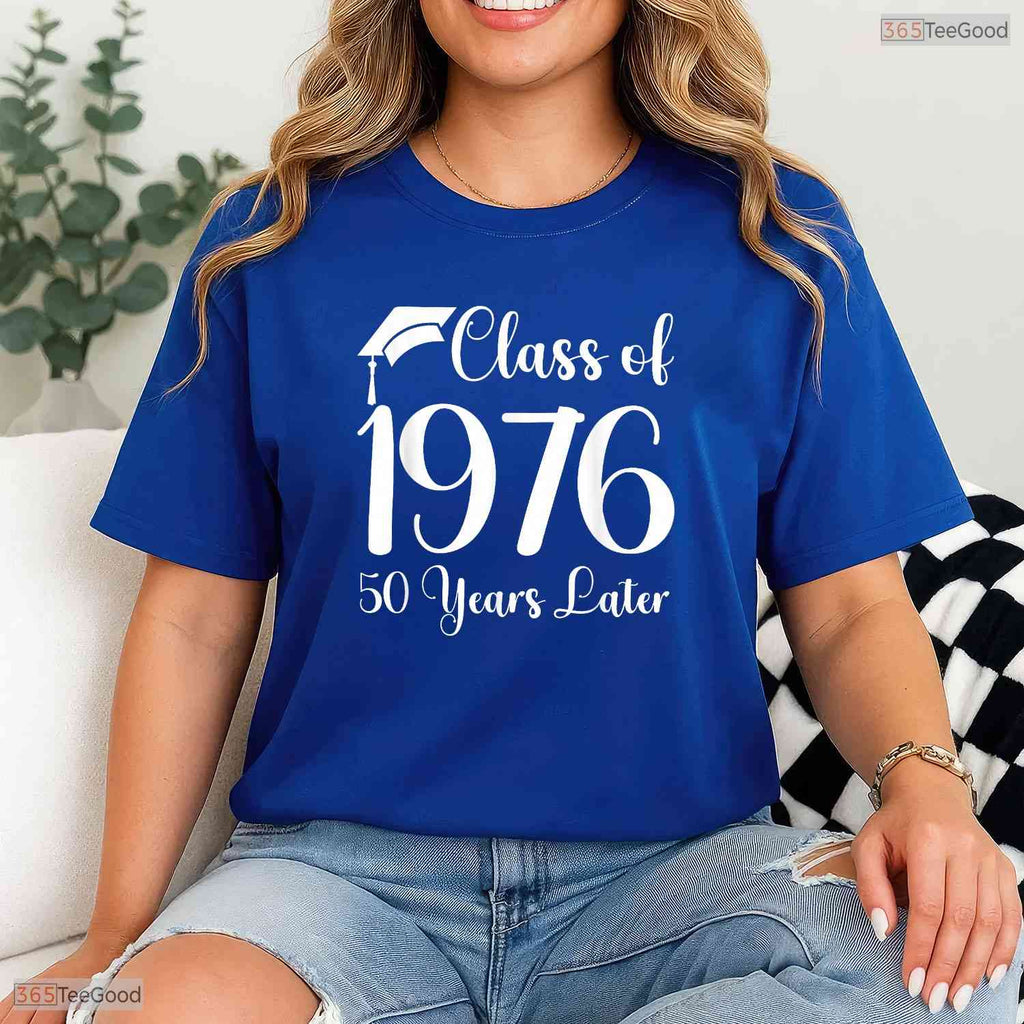 Class Reunion 1976 50 Years Later Alumni Classmates Vintage High School T-Shirt