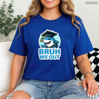 Bruh We Out Funny Shark Graduation Class Of 2026 Youth Elementary School T-Shirt