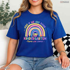 Last Day Pre-K Done Kindergarten Here We Come Cute Moving Up Graduation Kids T-Shirt
