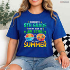 Goodbye 8th Grade Hello 9th Grade Summer Middle School Transition Graduation T-Shirt
