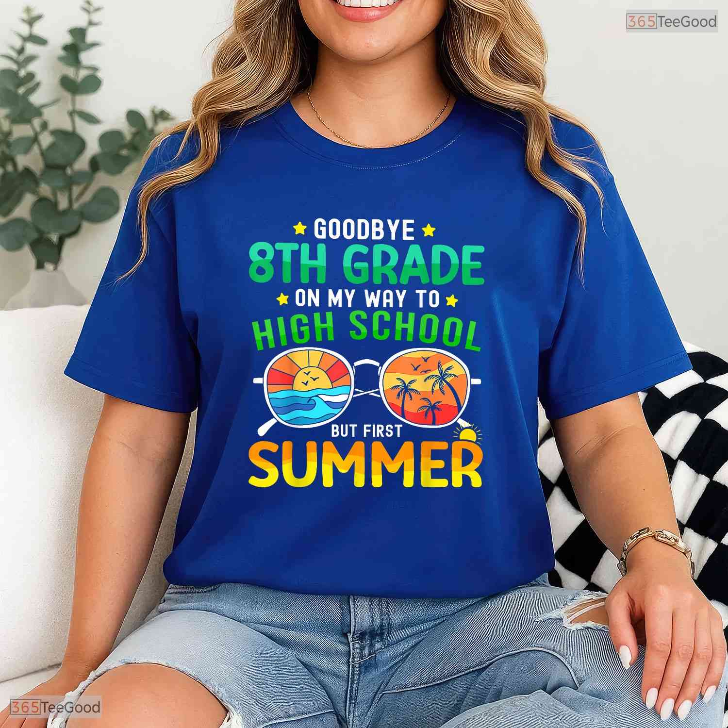 Goodbye 8th Grade Hello 9th Grade Summer Middle School Transition Graduation T-Shirt