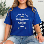 Funny College Graduation Celebration Gifts For Him Her University Degree Alumni T-Shirt