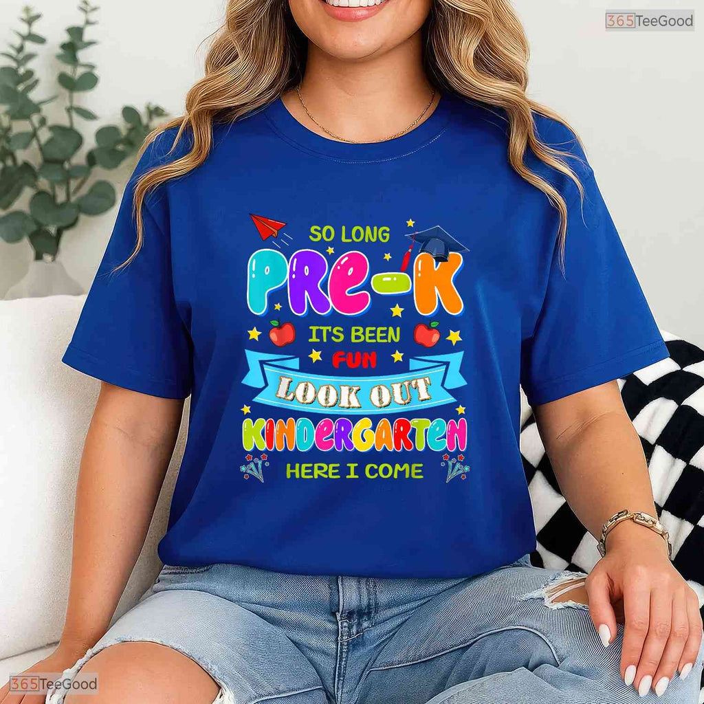 Colorful Preschool Graduation 2025 Pre-K Graduate Kids Boys And Girls Party T-Shirt
