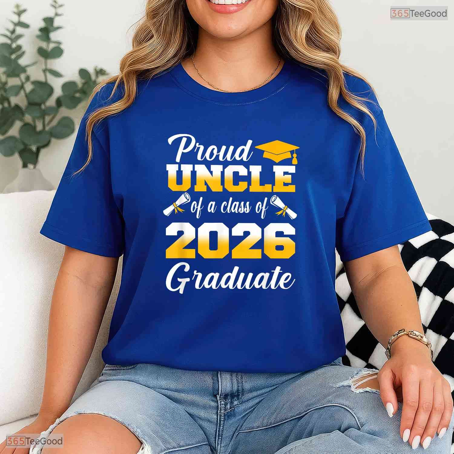 Proud Uncle Of A Class Of 2026 Graduate High School Senior Commemorative Shirt