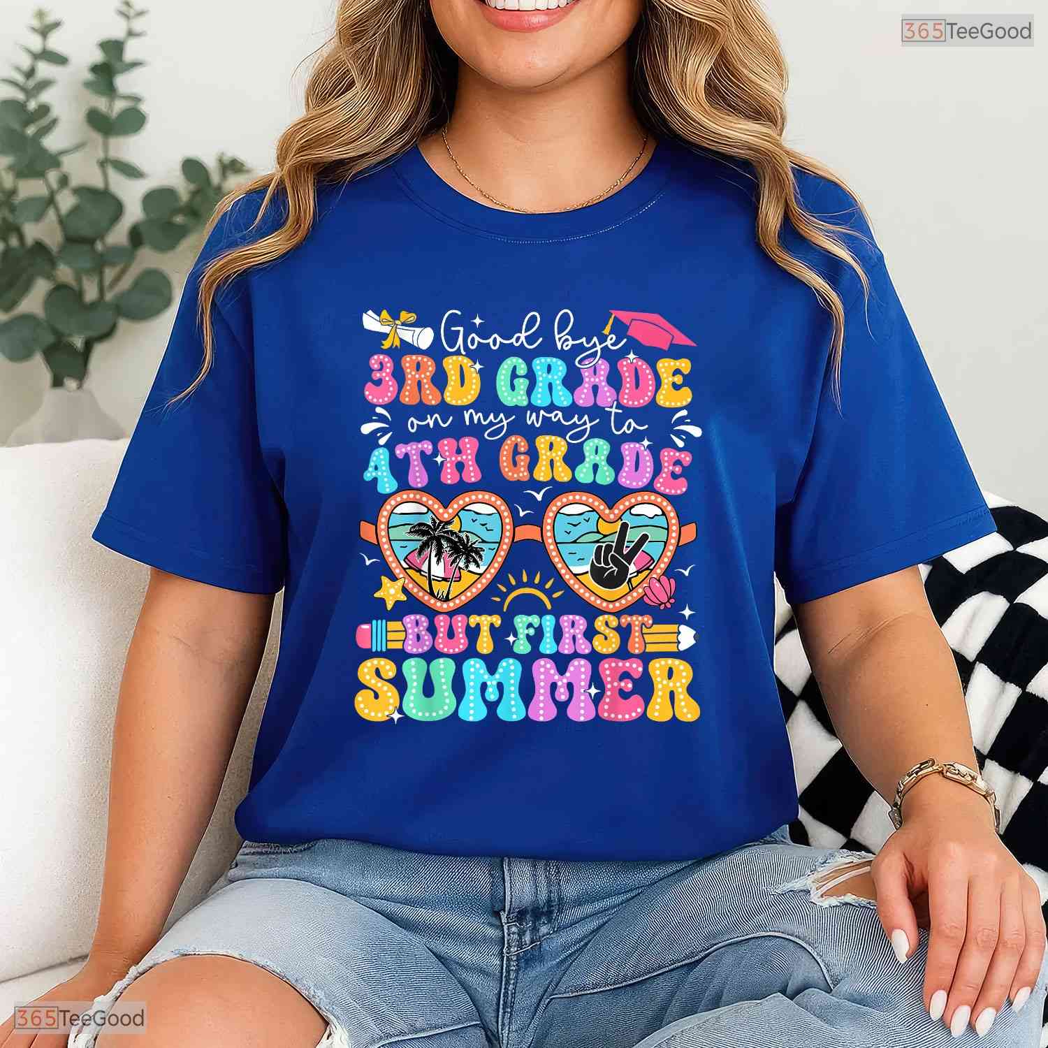Goodbye 3rd Grade Hello 4th Grade But First Summer Vacation Graduation T-Shirt