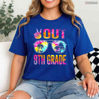 Peace Out 8th Grade Tie Dye Last Day Of School Middle School Graduation T-Shirt