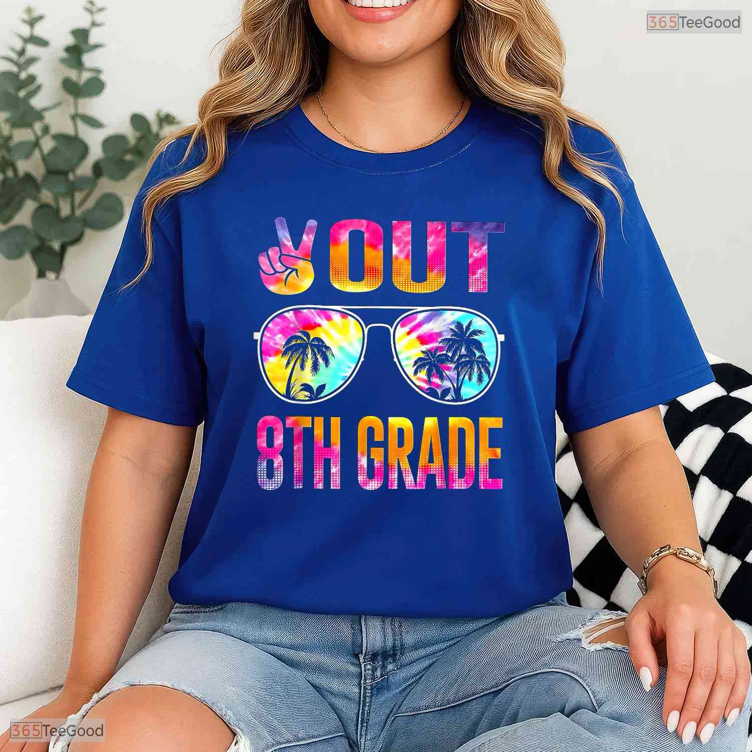 Peace Out 8th Grade Tie Dye Last Day Of School Middle School Graduation T-Shirt