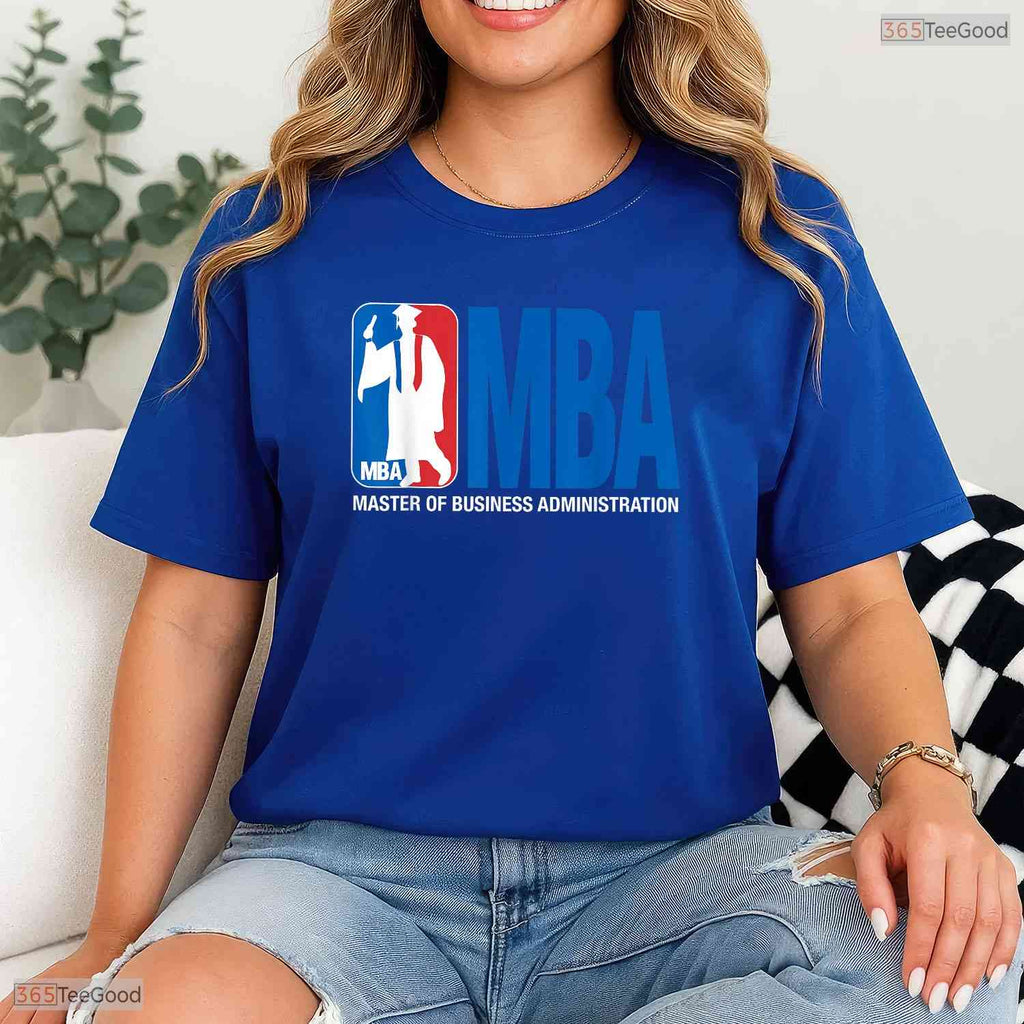 MBA Masters Degree Graduation Funny Basketball Pun University Graduate T-Shirt