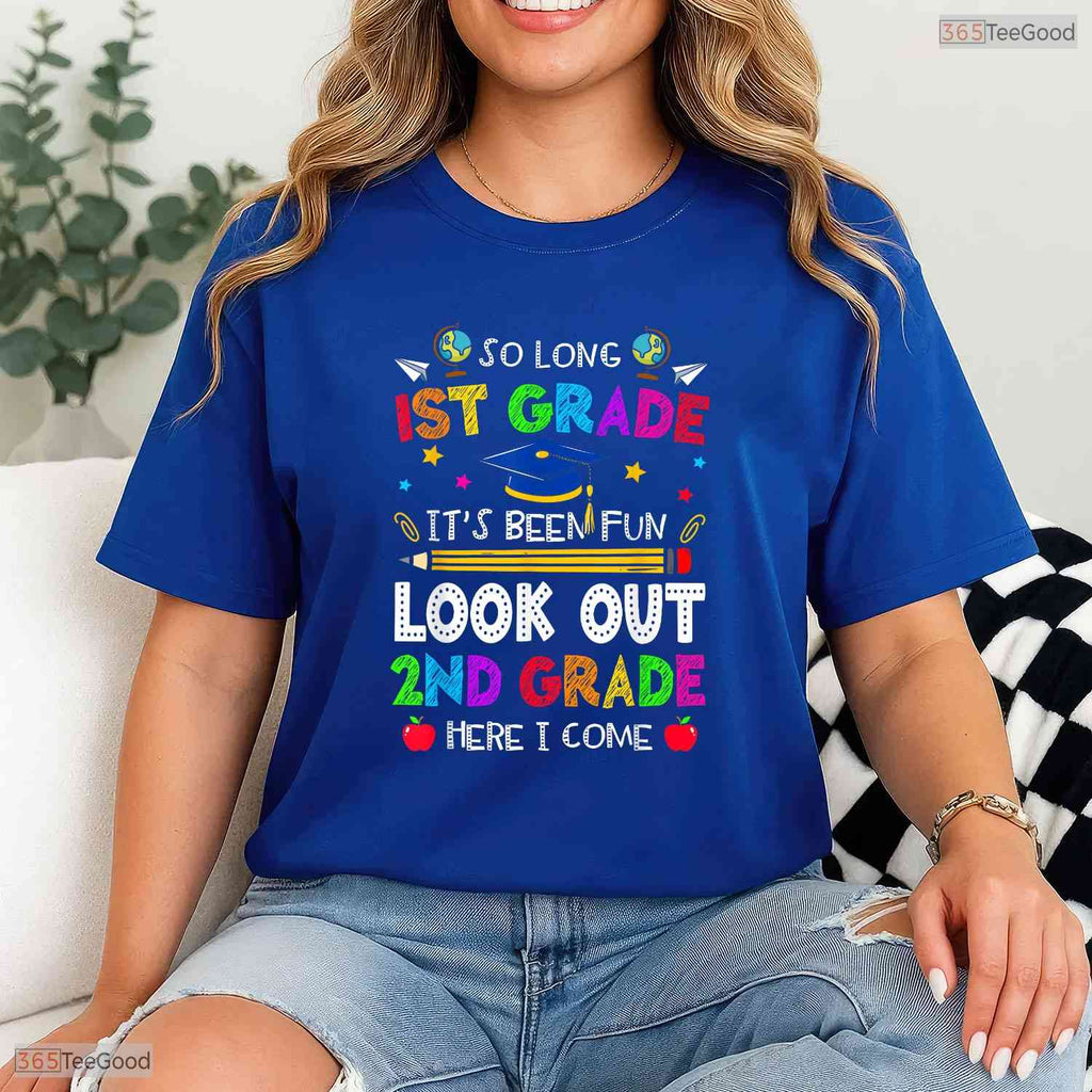 So Long 1st Grade Hello 2nd Grade Here I Come 2026 Youth Graduation T-Shirt