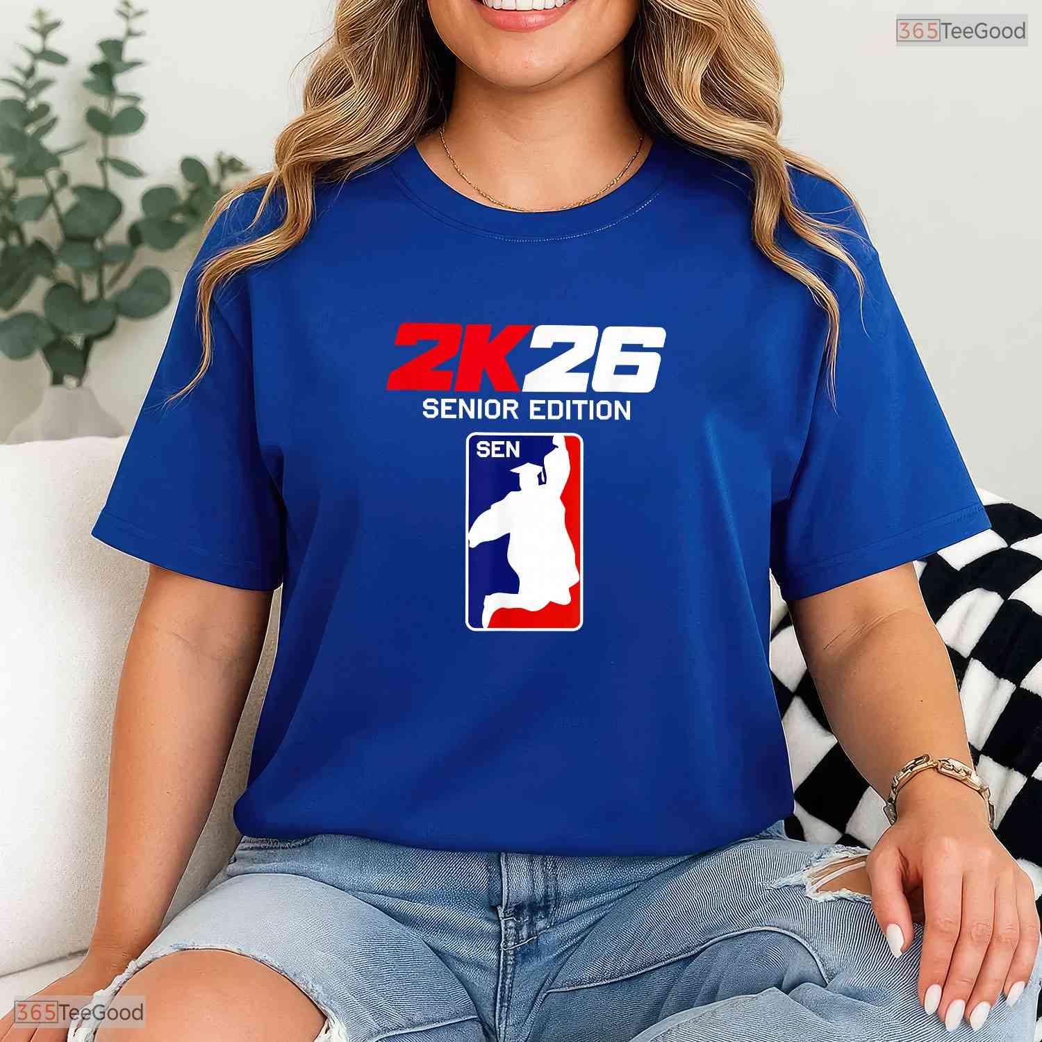 Class Of 2026 Senior Year Gamer Style Basketball Athlete Graduation T-Shirt