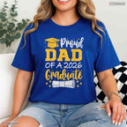 Proud Dad Of A 2026 Graduate High School Senior Class Ceremony Family T-Shirt