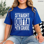 Straight Out Of 4th Grade Fourth Grade Graduation Youth Moving Up T-Shirt