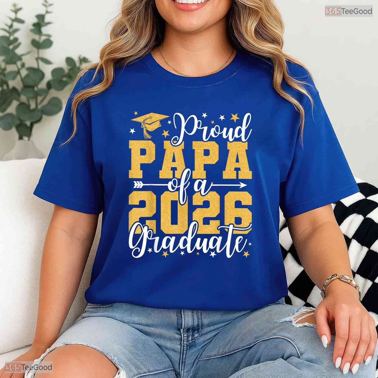 Proud Papa Of A 2026 Graduate High School Senior Dad Matching Family T-Shirt
