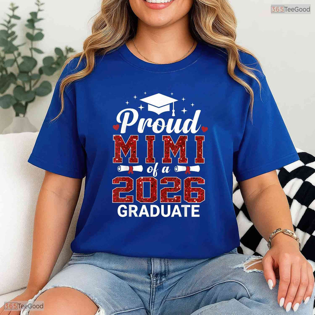 Proud Mimi Of A Class Of 2026 Graduate High School Senior Commemorative Family Shirt