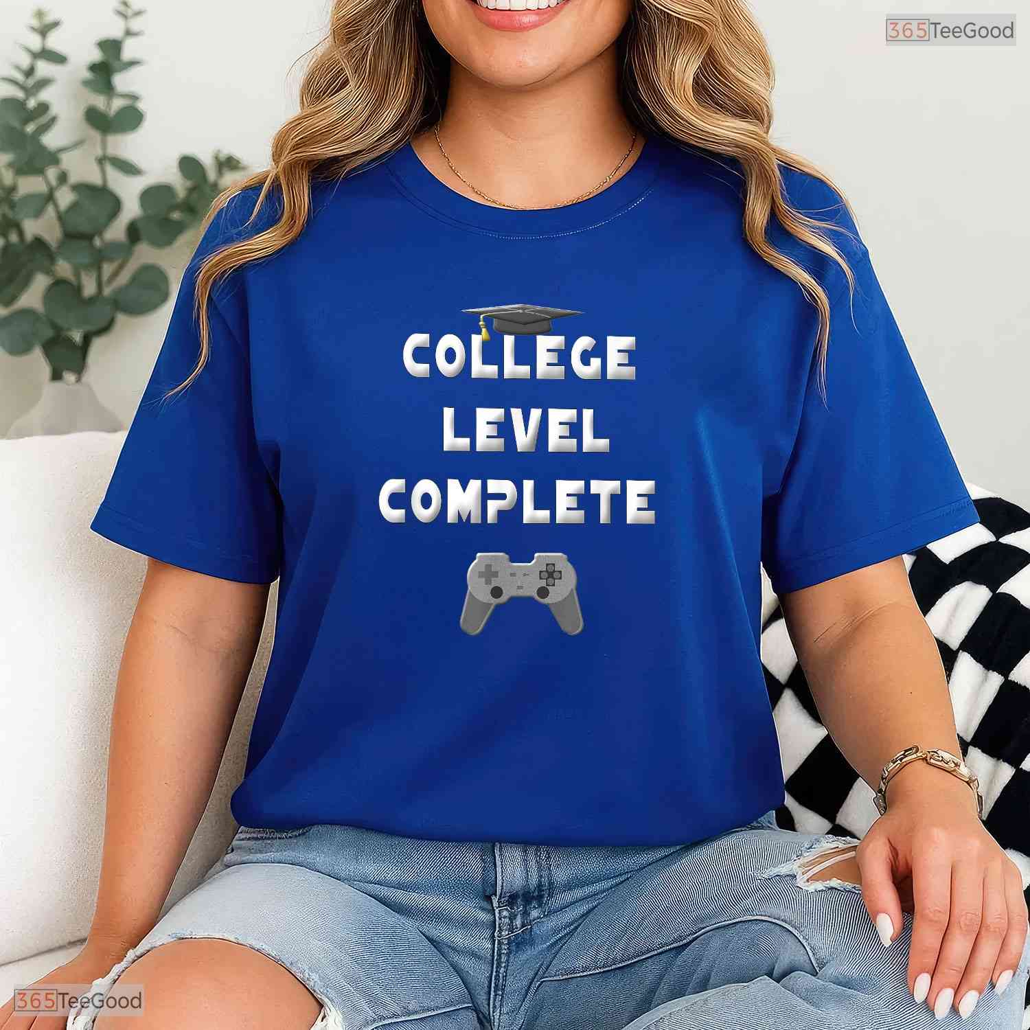 College Level Complete Class Of 2026 Funny Video Gamer University Graduation T-Shirt