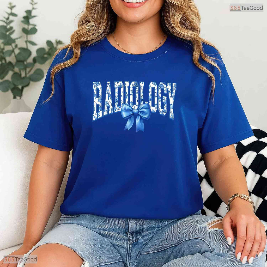 Cute Radiology Coquette Bow Xray Tech Medical Degree Graduate Commemoration T-Shirt
