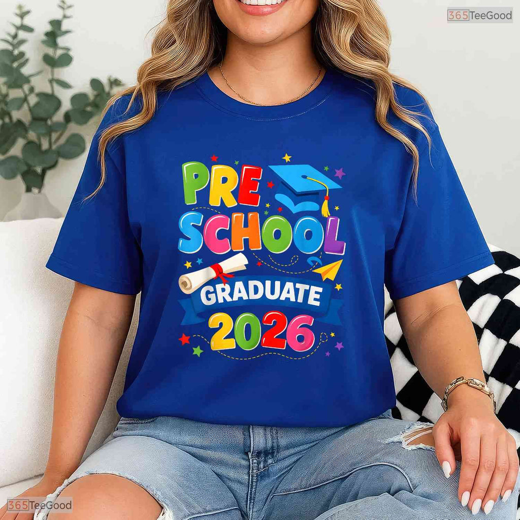 Awesome Preschool Graduation 2026 Pre-K Graduate Kids Boys And Girls Party T-Shirt