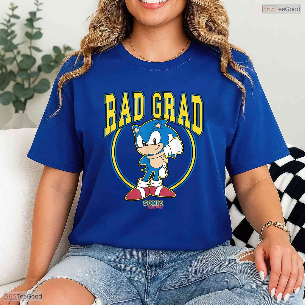 Awesome Fast Blue Gamer Character Rad Grad Thumbs Up Graduation Boys T-Shirt