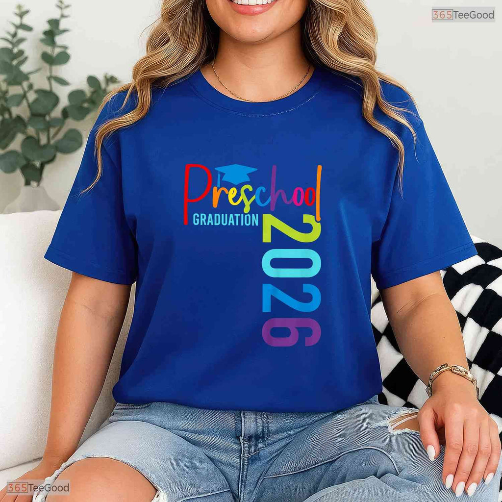 Colorful Kids Pre-K Grad 2026 Preschool Graduation Celebration Boys T-Shirt