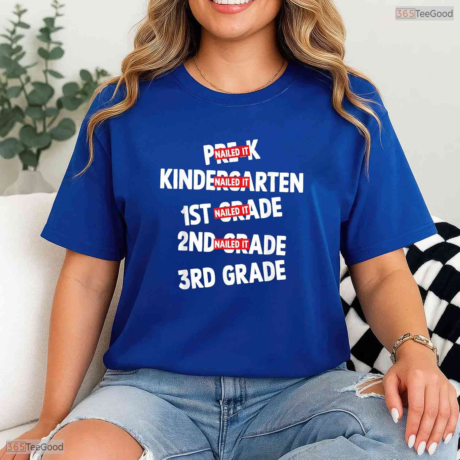Awesome Goodbye 2nd Grade Nailed It Graduation Hello 3rd Grade Kids T-Shirt