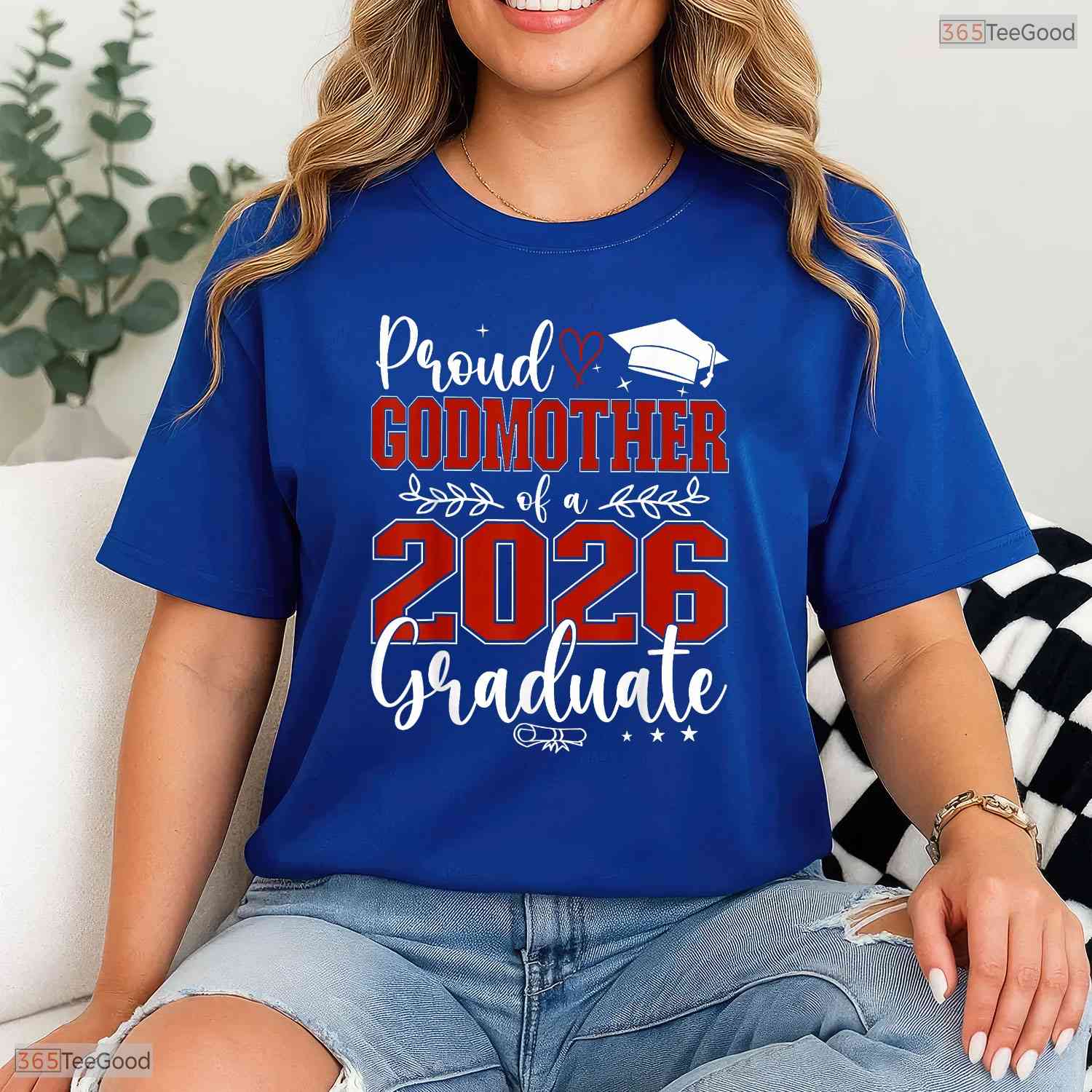 Loving Proud Godmother Of A Class Of 2026 Graduate Senior Ceremony T-Shirt