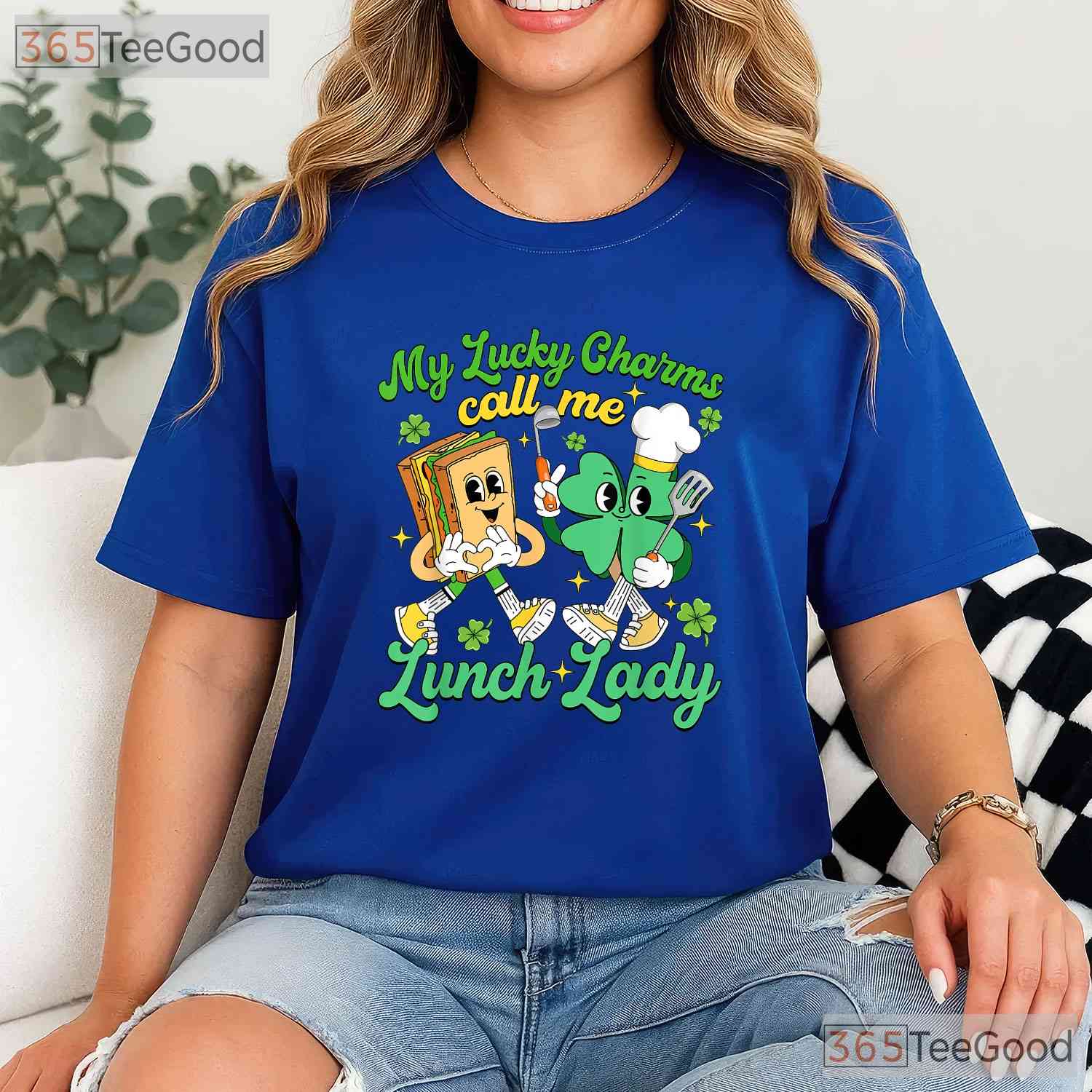 My Lucky Charms Call Me Lunch Lady St Patricks Day T-Shirt School Tee