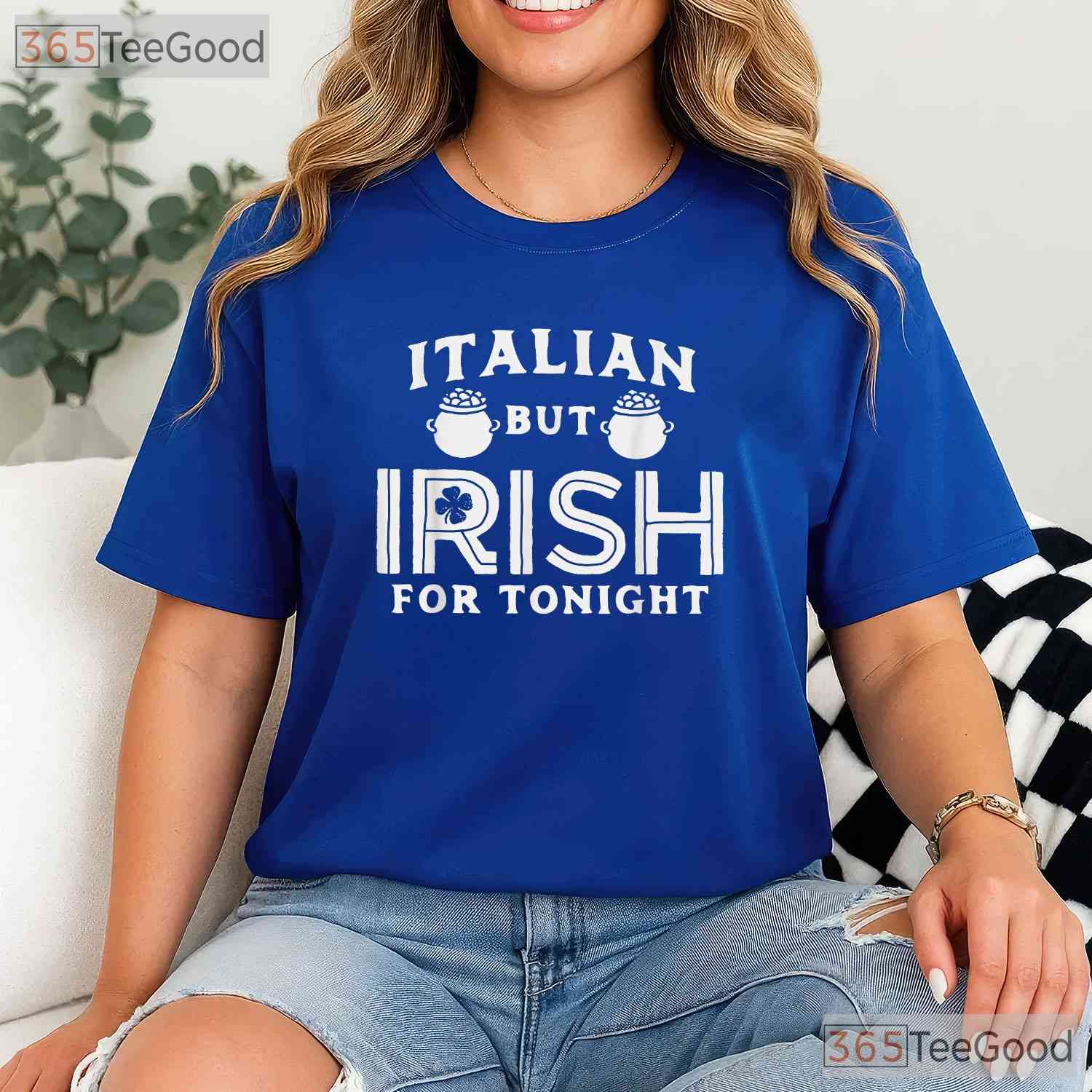 Italian But Irish For Tonight St Patricks Day T-Shirt Funny Flag Mashup Tee