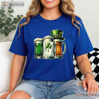 Irish Beer Ireland Flag St Patricks Day T-Shirt Vintage Distressed Pub Tee