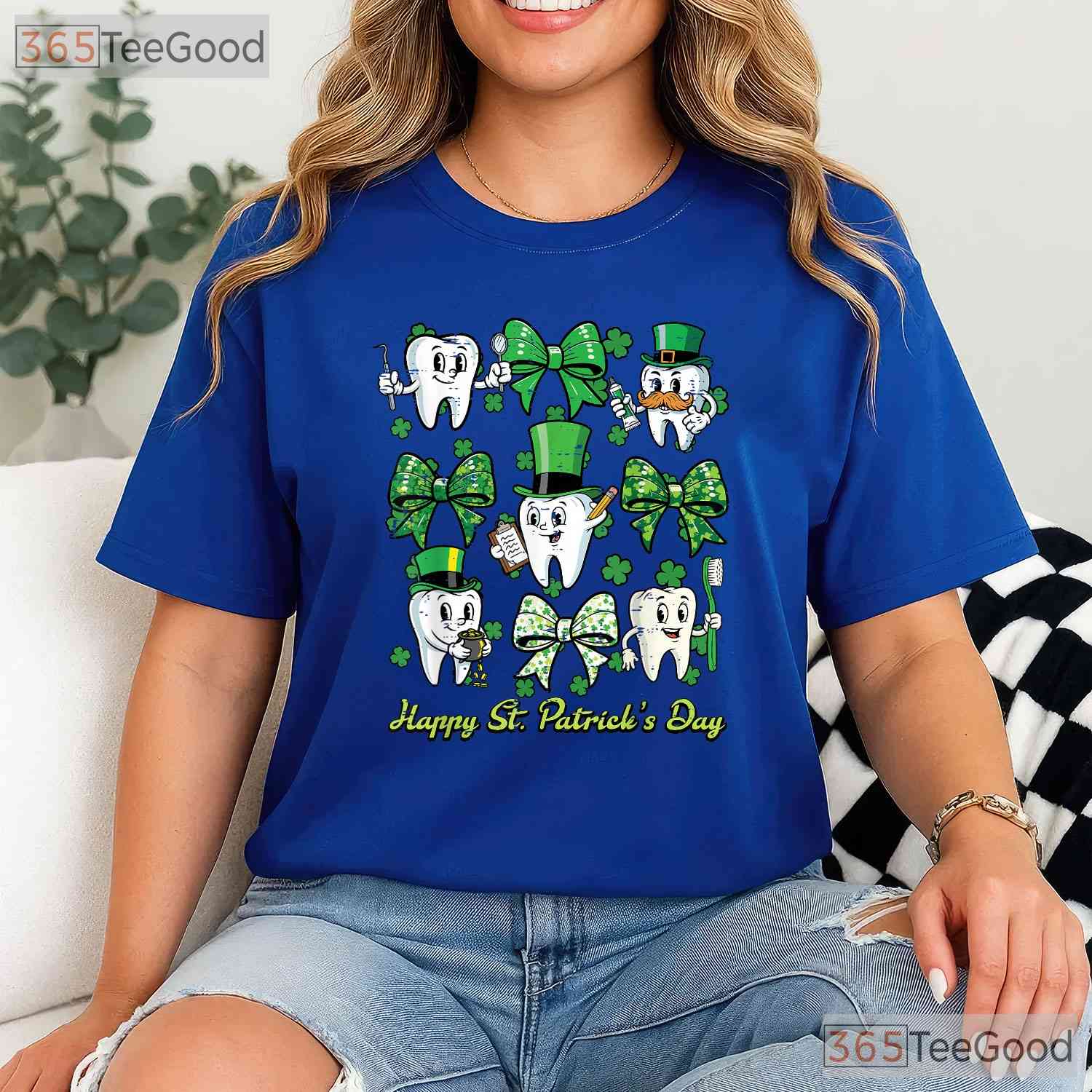 Dentist Tooth Happy St Patricks Day T-Shirt Dental Hygenist Assistant Crew