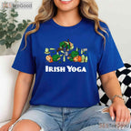 Irish Yoga Funny St Patricks Day T-Shirt Drinking Drunk Leprechaun Gift