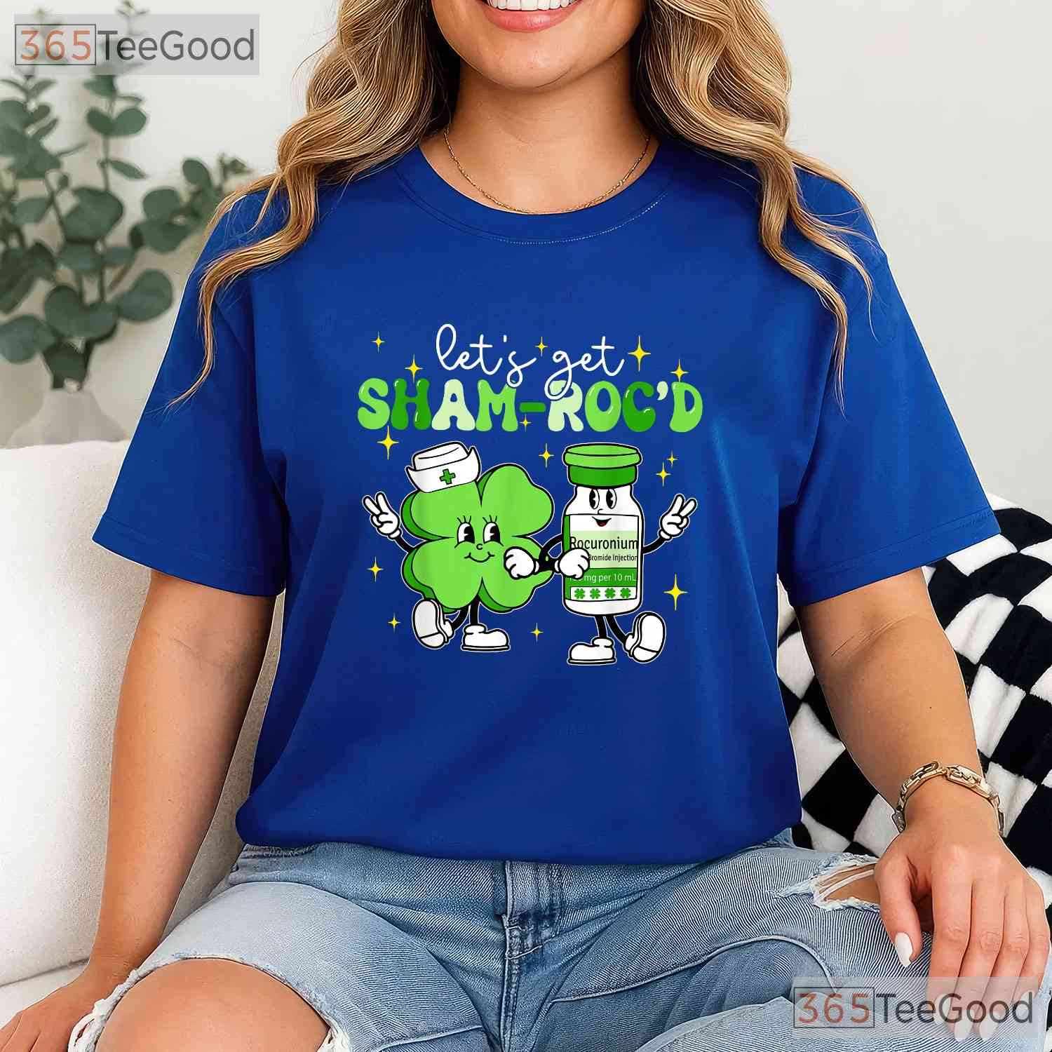 Lets Get Sham Rocd ICU Nurse St Patricks Day T-Shirt Funny Medical Gift