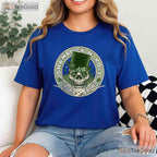 Shamrock And Roll Skull Rocker St Patricks Day T-Shirt Edgy Music Lover Tee